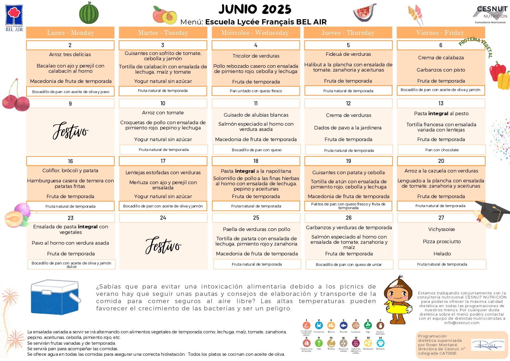 Cantine 2 Menu Junio 2025 Lycee Francais BEL AIR page 0001
